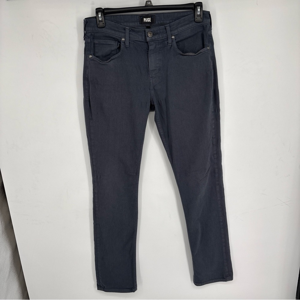 PAIGE Federal Women's Charcoal Gray Straight Leg Jeans